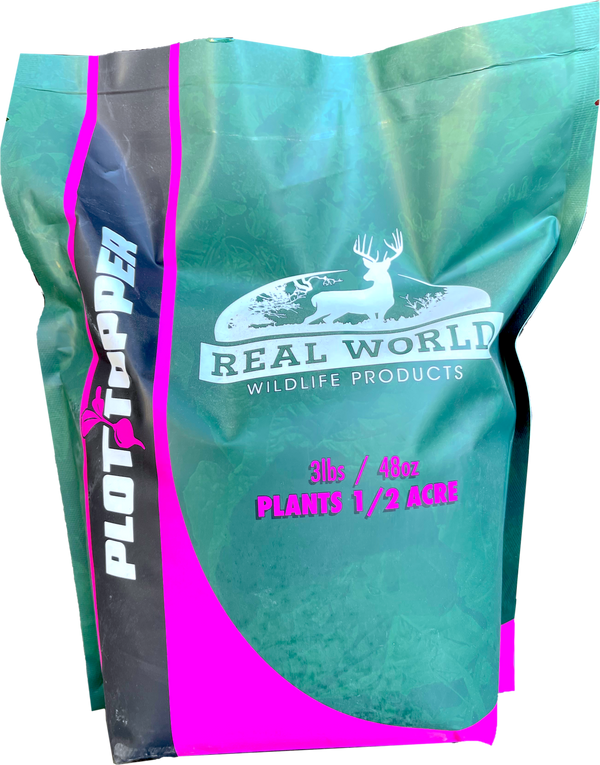 3 lb jug of Real World Plot Topper brassica blend for fall food plots - deer forage
