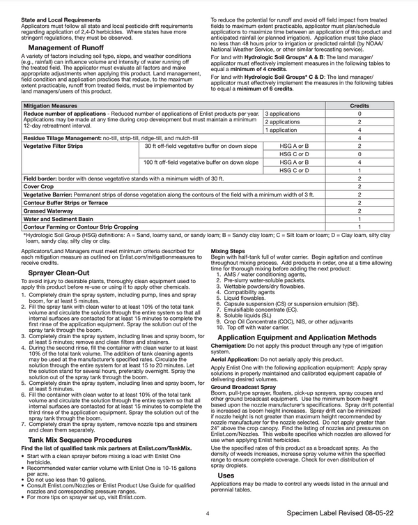 Enlist One 2, 4-D Contact Herbicide - Soybeans