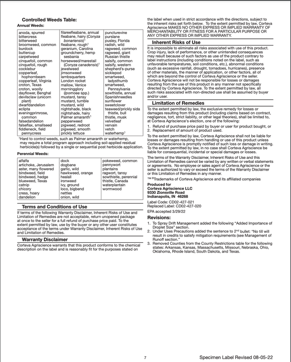 Enlist One 2, 4-D Contact Herbicide - Soybeans